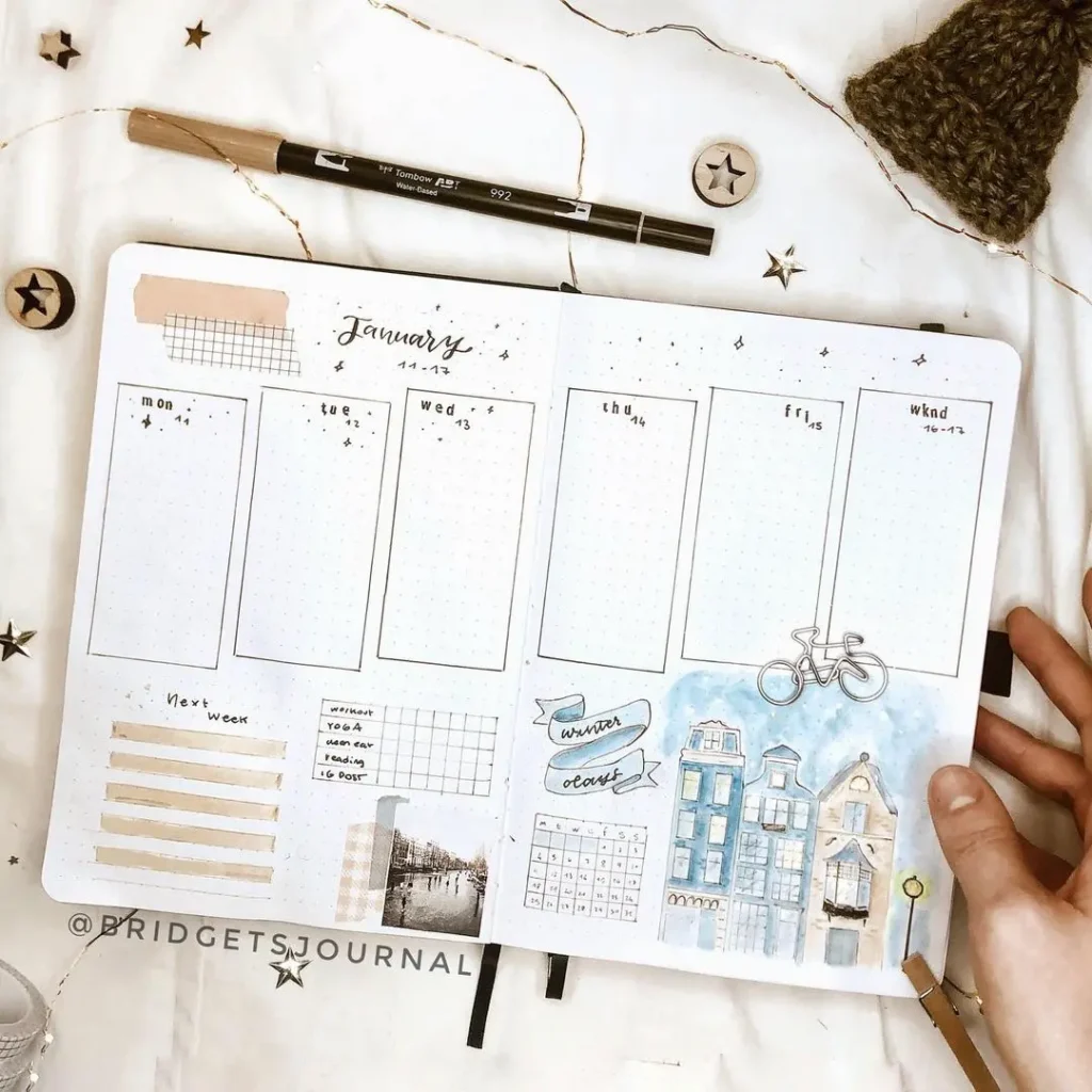 37 Beautiful January Bullet Journal Ideas to Inspire You (2024) — Wander  Her Way